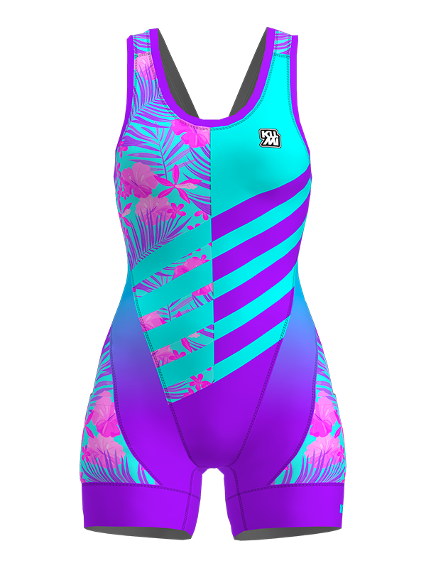 Trisuit PALM Bluish para Mujer - Tecnología y Elegancia para Competencia